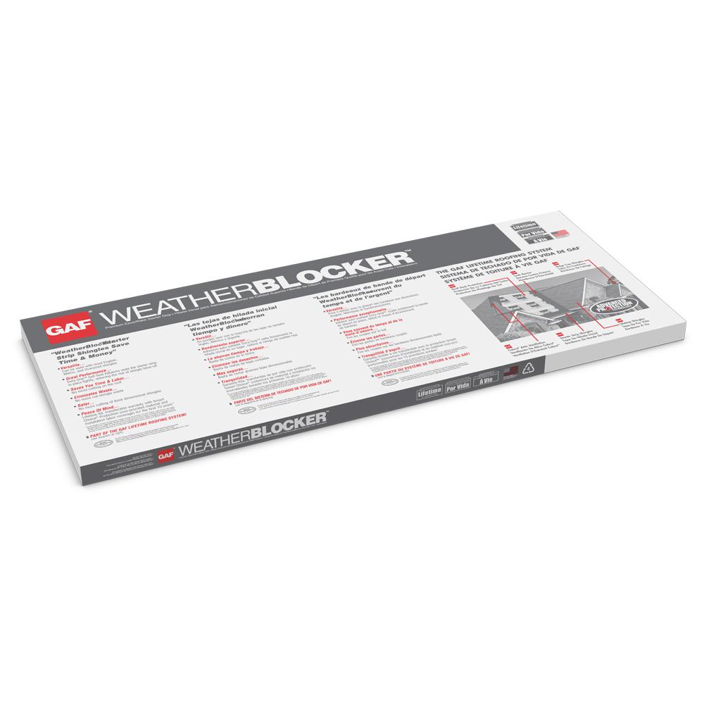 WeatherBlocker 50 lin. ft. Premium Eave and Rake Roofing Starter Strip Shingles - Super Arbor