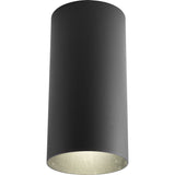 Progress Lighting Cylinder 6-in Black Indoor/Outdoor Flush Mount Light, 1-Light (P5741-31)