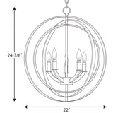 Progress Lighting Equinox 5-Light Gray Transitional Chandelier