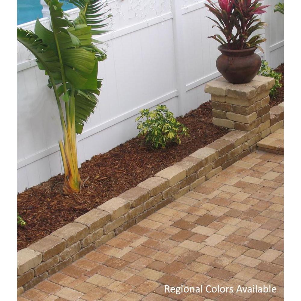 Oldcastle Olde Manor 3.75 in. x 11.5 in. x 8 in. Toscana Tan/Brown Concrete Garden Wall Block (120 Pieces / 40 Face ft. / Pallet) - Super Arbor