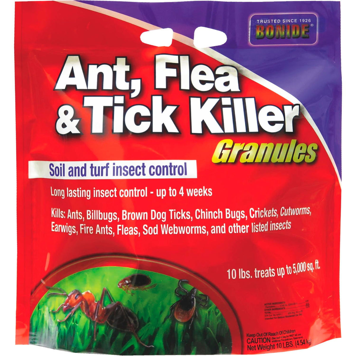 Bonide Ant, Flea & Tick Killer Granules, 10 lb Bag