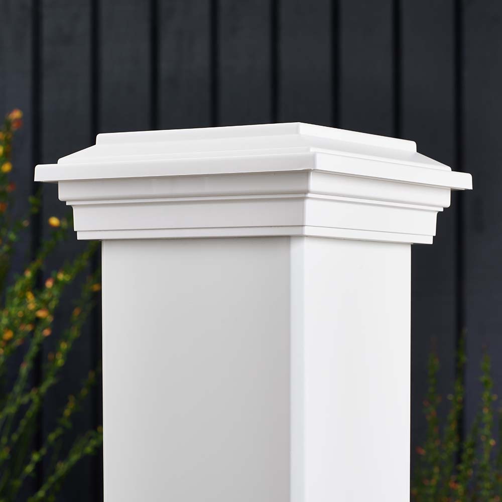 Trex 6-in x 6-in Classic White Composite Deck Post Cap