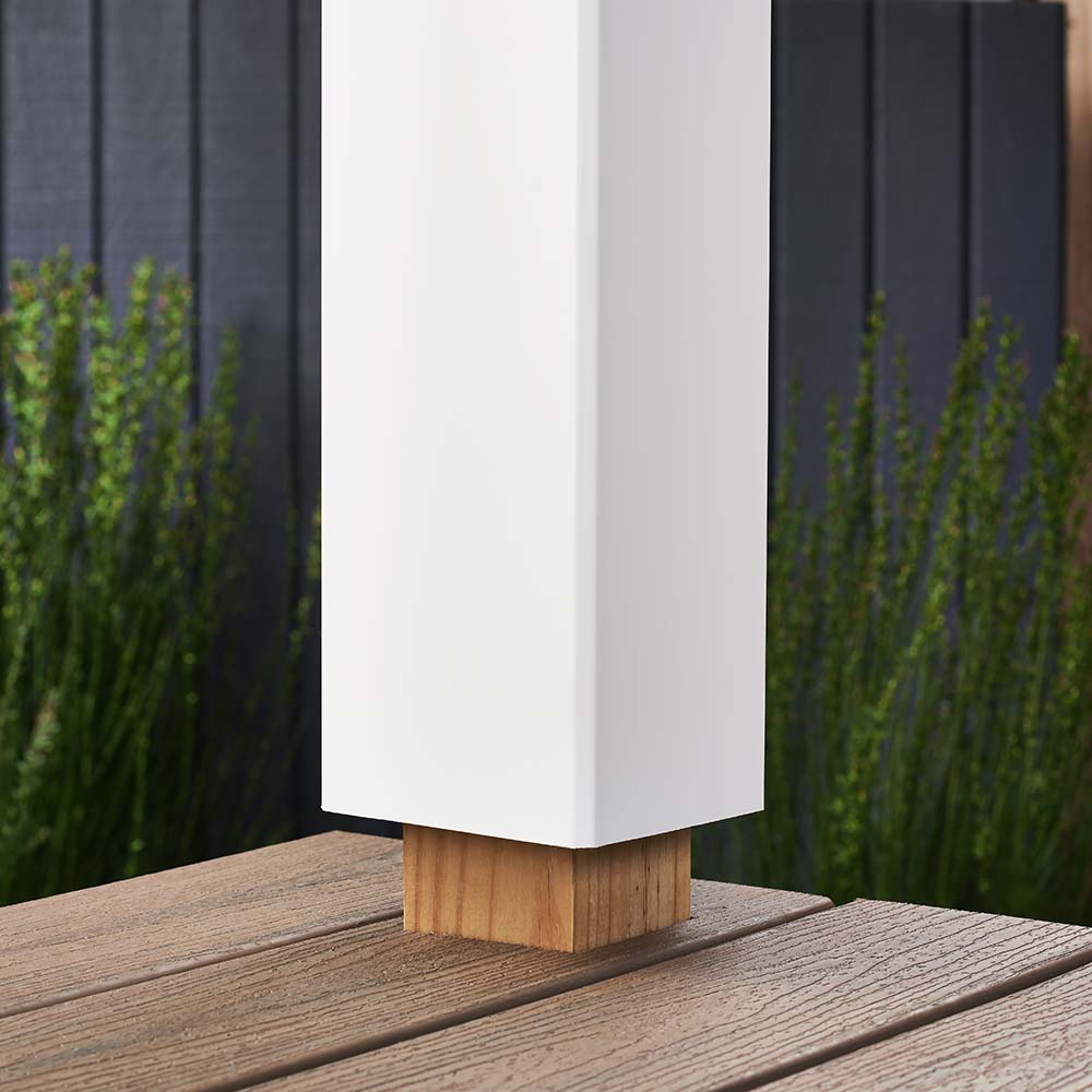 Trex 4.5-in x 5.5-in x 3-1/4-ft Classic White Composite Deck Post Sleeve