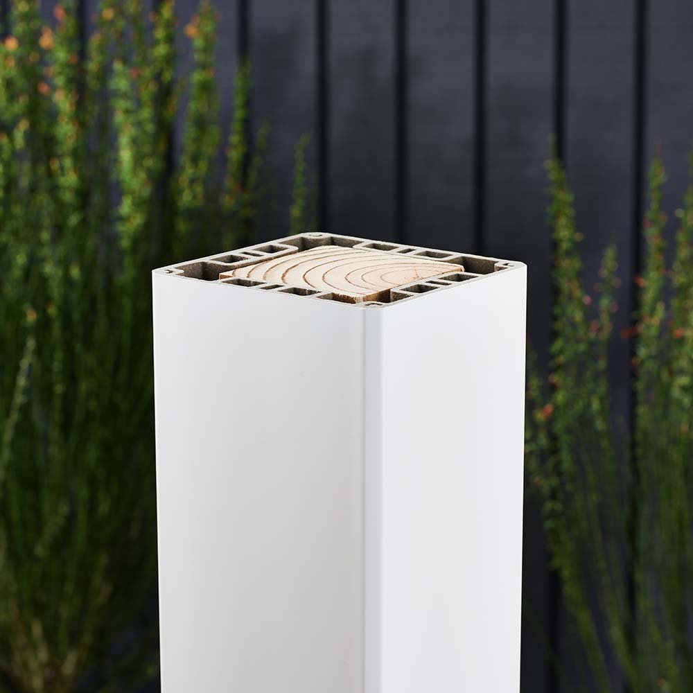 Trex 4.5-in x 5.5-in x 3-1/4-ft Classic White Composite Deck Post Sleeve