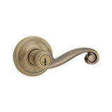 Lido Satin Nickel Entry Door Lever Featuring SmartKey Security - Super Arbor