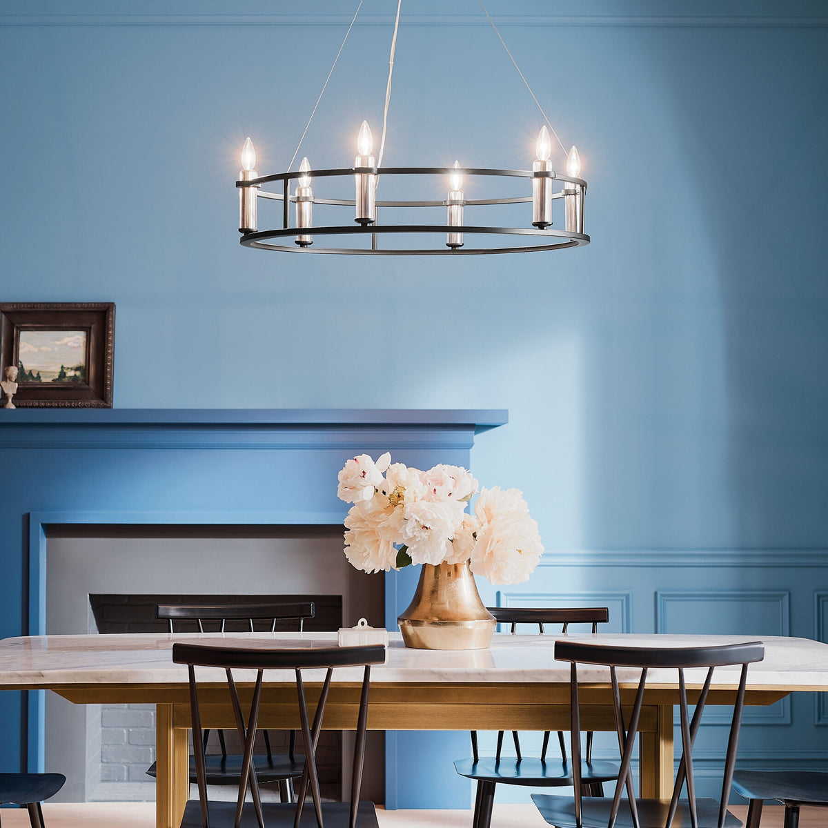 Kichler Rosalind 6-Light Black Traditional Chandelier
