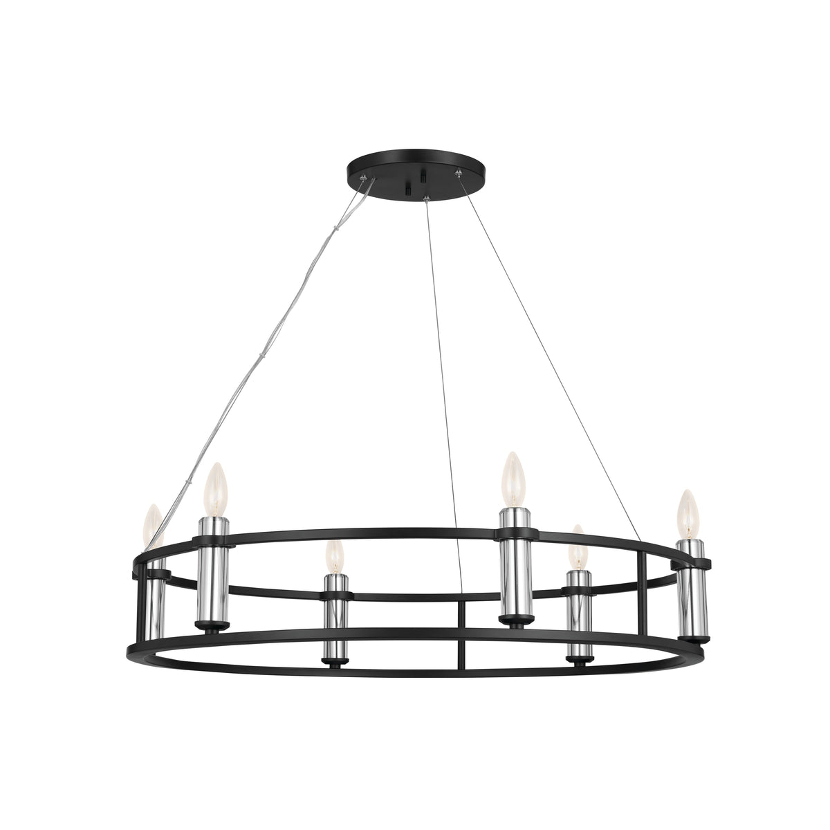 Kichler Rosalind 6-Light Black Traditional Chandelier