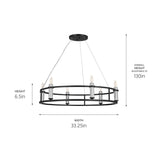 Kichler Rosalind 6-Light Black Traditional Chandelier
