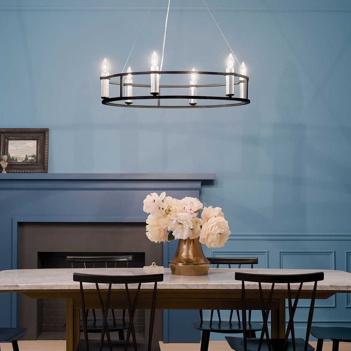 Kichler Rosalind 6-Light Black Traditional Chandelier