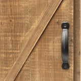 Parisloft Rustic Brown Country Wood Media Cabinet