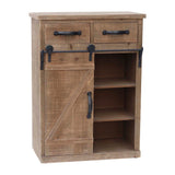 Parisloft Rustic Brown Country Wood Media Cabinet