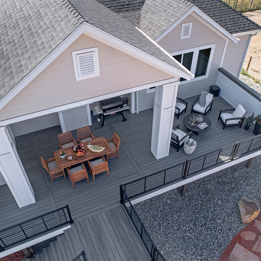Trex Signature 6-ft x 36-in Charcoal Black Aluminum Deck Rail Kit