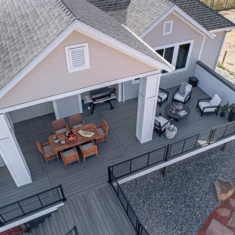 Trex Signature Railing 2.5-in x 2.5-in x 3-1/4-ft Charcoal Black Aluminum Deck Post