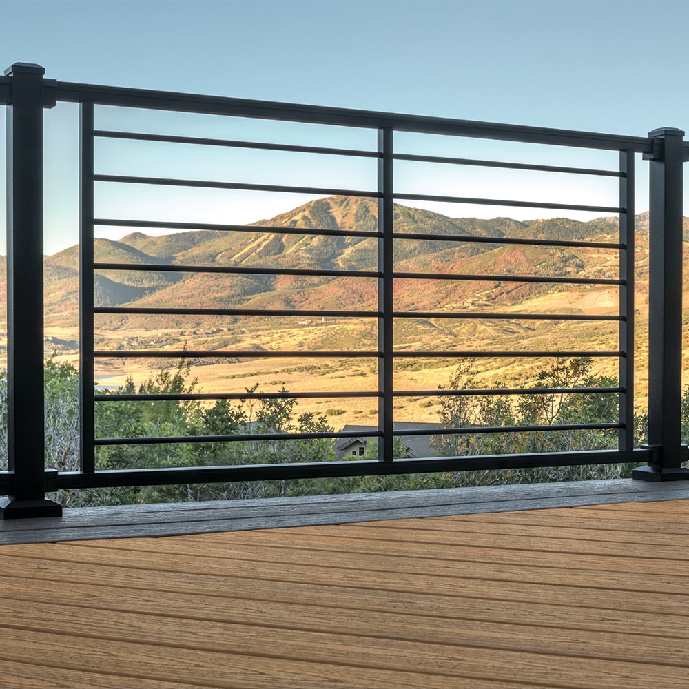 Trex Signature 6-ft x 36-in Charcoal Black Aluminum Deck Rail Kit