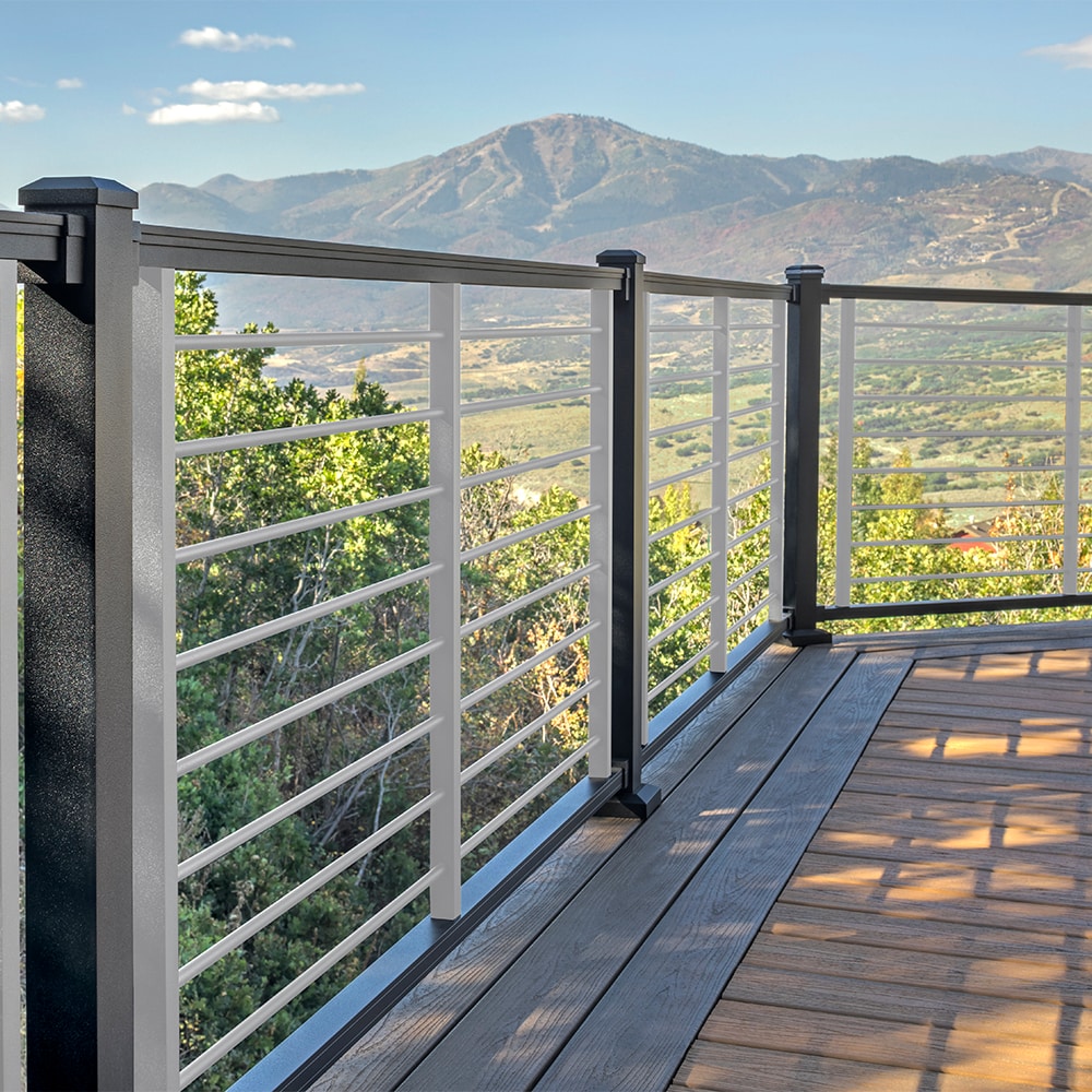 Trex Signature Railing 2.5-in x 2.5-in x 3-1/4-ft Charcoal Black Aluminum Deck Post