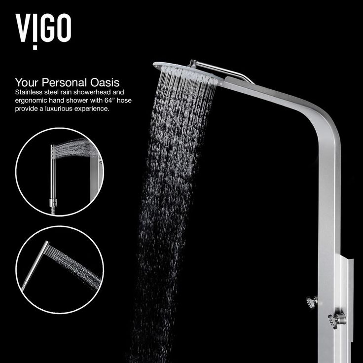 Mateo 59.5 in. 6-Jet High Pressure Shower Panel System with Rainhead Fixed Handheld Dual Shower in Stainless Steel