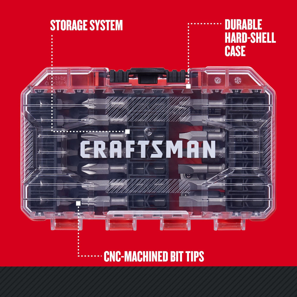 CRAFTSMAN 47-Piece Steel Hex Shank Screwdriver Bit Set, CMAF1247