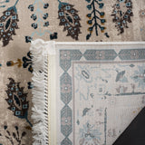 Safavieh Serenity Suzanni 3 x 5 Cream/Turquoise Indoor Floral/Botanical Throw Rug