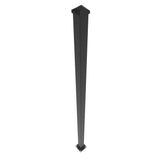 Freedom 6-ft H x 2-in W Black Steel Decorative Blank Fence Post
