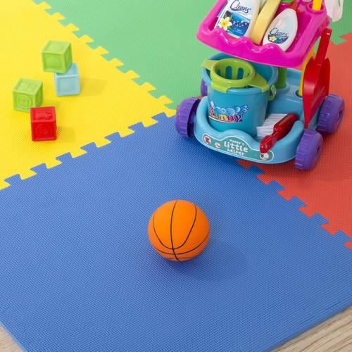 Foam Mat Floor Tiles, Interlocking EVA Foam Padding by Stalwart ? Soft Flooring for Exercising, Yoga, Camping, Kids, Babies, Playroom ? 4 Pack