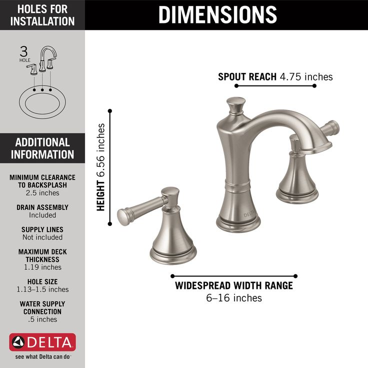 Delta Valdosta Spotshield Brushed Nickel 2-Handle Widespread WaterSense Bathroom Sink Faucet with Drain