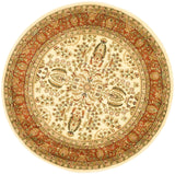 Safavieh Lyndhurst Isphahan 10 x 10 Ivory/Rust Round Indoor Floral/Botanical Oriental Area Rug