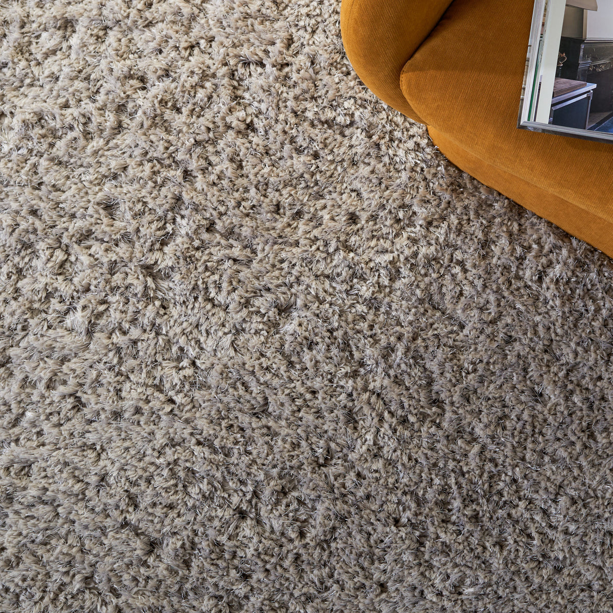 Safavieh Florence Shag Area Rug, 4 x 6, Silver, Handcrafted Indoor