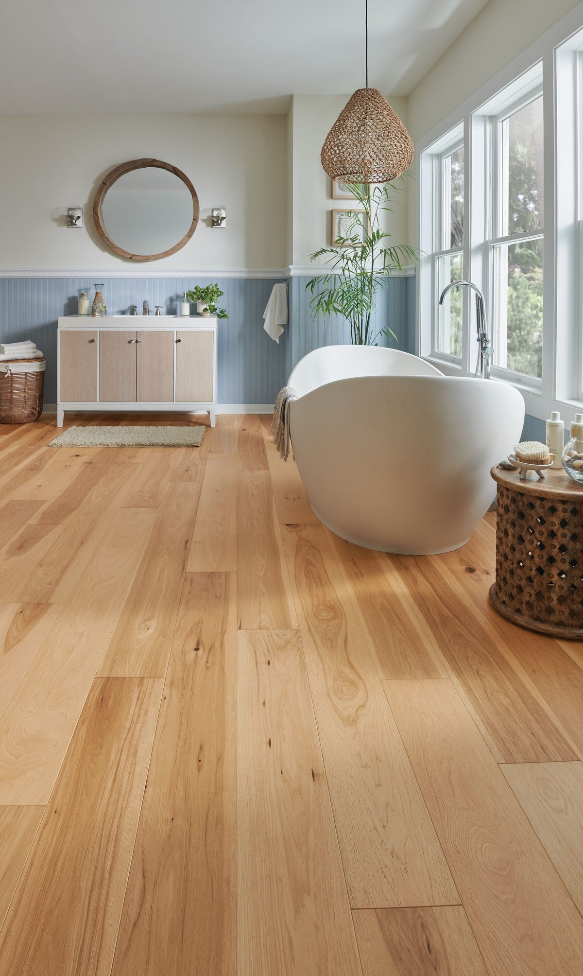 Bruce (Sample) Forest Rain Natural Hickory Engineered Wirebrushed Waterproof Hardwood Flooring