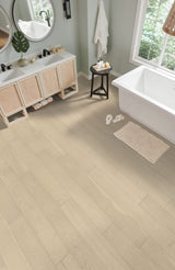 Bruce Forest Rain Woodsy Winter White Oak 7-7/16-in W x 1/4-in T x Varying Length Wirebrushed Waterproof Engineered Hardwood Flooring (15.54-sq ft / Carton)