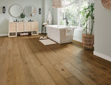 Bruce (Sample) Forest Rain Calming Tea White Oak Engineered Wirebrushed Waterproof Hardwood Flooring