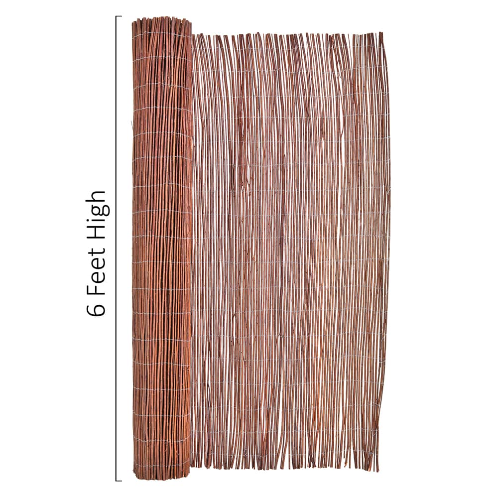 Backyard X-Scapes 16-ft x 6-ft 0.75-Gauge Brown Wood Bamboo Fencing Rolled Fencing