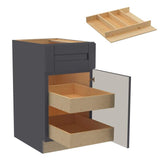 Home Decorators Collection Washington 18 in. W x 24 in. D x 34.5 in. H Assembled Plywood Base Kitchen Cabinet in Onyx with Soft Close Door RH