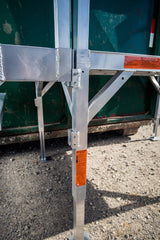 EZ-ACCESS FORTRESS 27.5 in to 42.5 in H OSHA Compliant Aluminum 4-Riser Stair System with Platform and Canopy