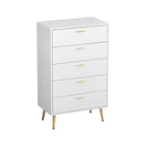 FUFU&GAGA 5-drawer chest White 5-Drawer Accent Chest
