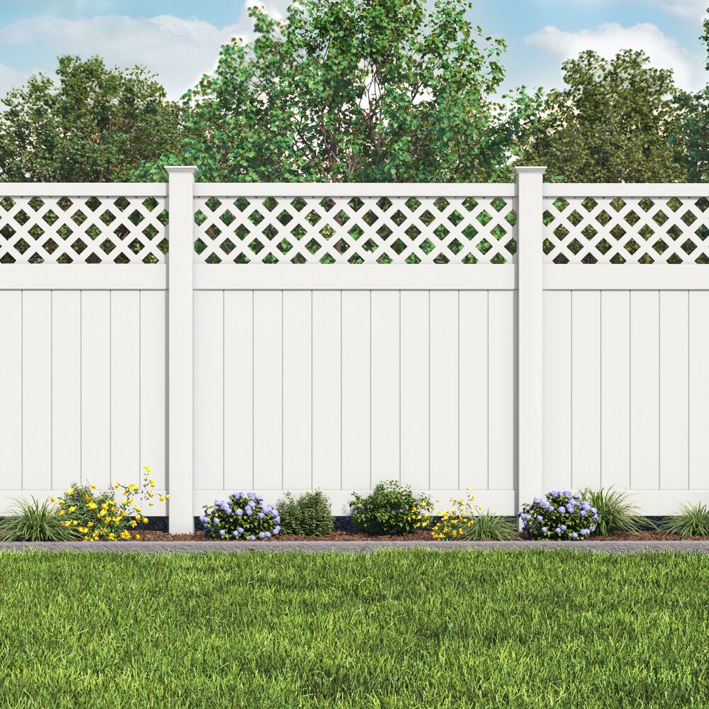Freedom Freeport 6-ft H x 6-ft W White Vinyl Fence Panel (Unassembled)