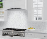 Satori Regent Carrara 12-in x 12-in Matte Porcelain Hexagon Marble-Look Floor and Wall Mosaic Tile (0.93-sq ft per Piece)