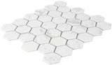 Satori Regent Carrara 12-in x 12-in Matte Porcelain Hexagon Marble-Look Floor and Wall Mosaic Tile (0.93-sq ft per Piece)