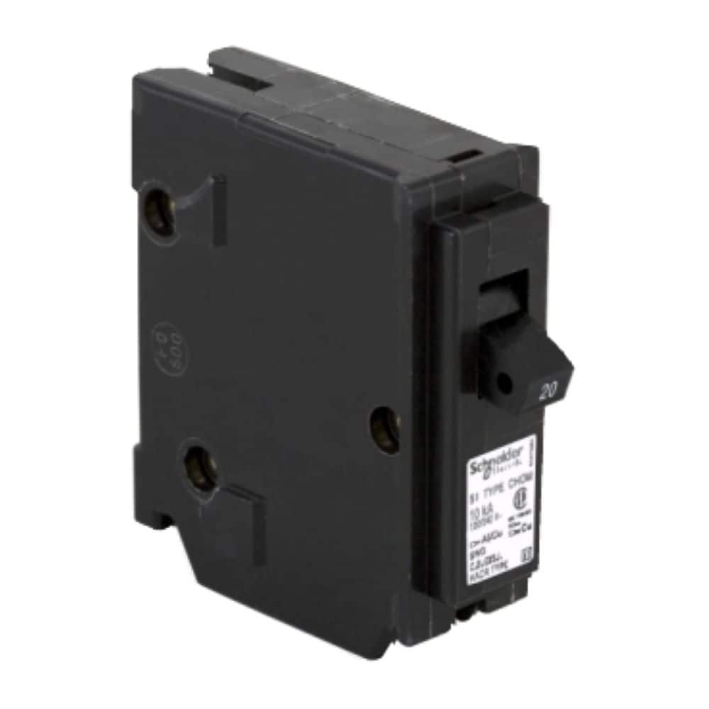 Square D Homeline 20-Amp Single-Pole Standard Trip Circuit Breaker, 120/240V, 10kA AIR (HOM120CP)