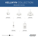 Progress Lighting Kellwyn 9-Light Brushed Nickel Transitional Chandelier