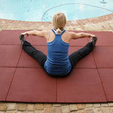Rubber-Cal 20-in W x 20-in L x 1-in T Interlocking Rubber Gym Floor Tile (32-sq ft) (12-Pack)
