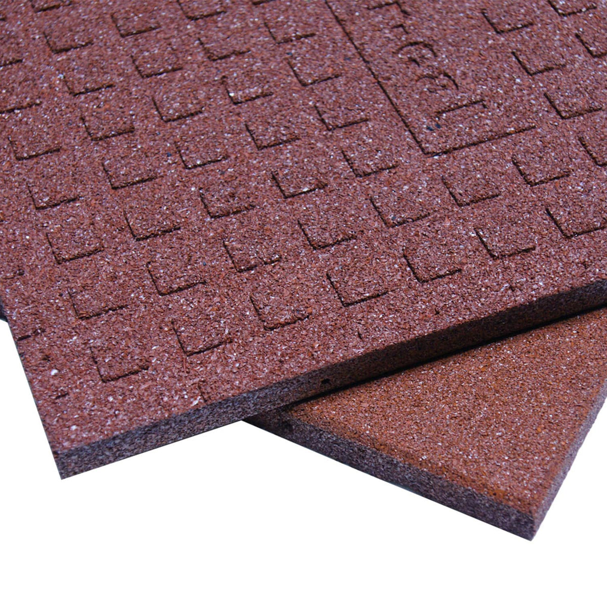Rubber-Cal 20-in W x 20-in L x 1-in T Interlocking Rubber Gym Floor Tile (32-sq ft) (12-Pack)