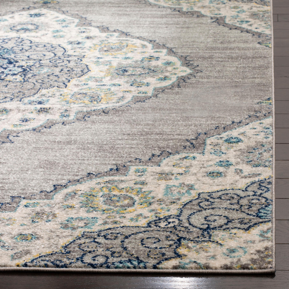 Safavieh Madison Suzian 2 x 8 Runner Rug, Light Gray/Blue, Indoor Floral/Botanical Oriental (Polypropylene)