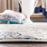 Safavieh Madison Suzian 2 x 8 Runner Rug, Light Gray/Blue, Indoor Floral/Botanical Oriental (Polypropylene)