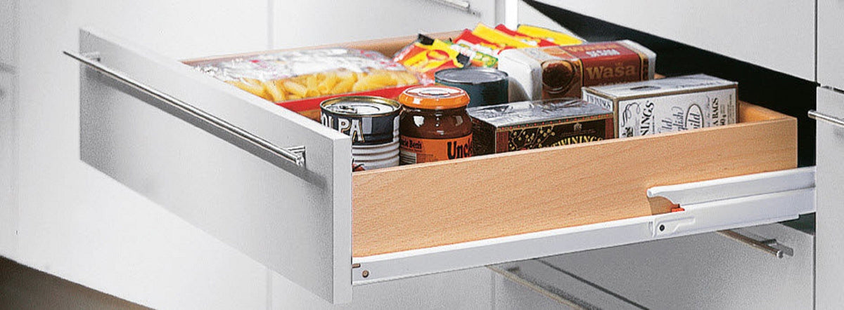 Richelieu 22 in. Blum Euro Slide White Drawer Slide (Pair)