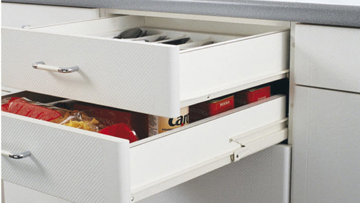 Richelieu 22 in. Blum Euro Slide White Drawer Slide (Pair)
