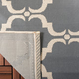 Safavieh Courtyard Aldo 2 x 12 Anthracite/Beige Indoor/Outdoor Trellis Coastal Runner