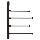 Allied Brass Soho Collection Free Standing 4 Pivoting Swing Arm Towel Stand in Oil Rubbed Bronze
