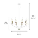 Kichler Armand 8-Light White Modern/Contemporary Chandelier