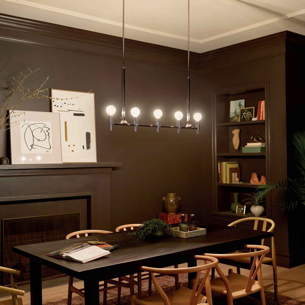 Kichler Torvee 5-Light Brushed Nickel Vintage Chandelier