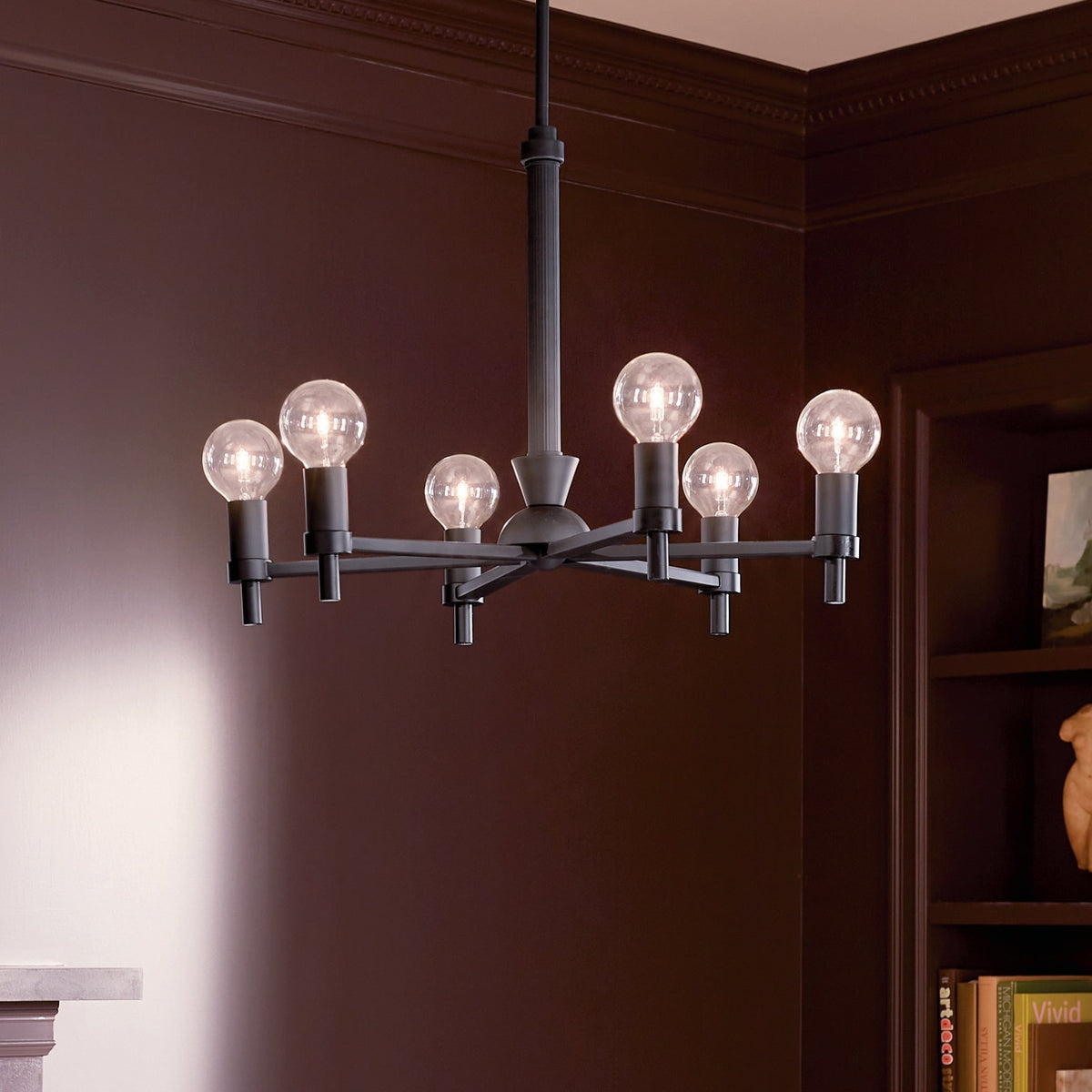 Kichler Torvee 6-Light Black Vintage Chandelier